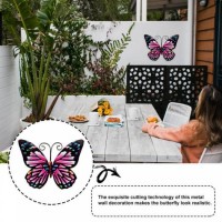 3d Metal Butterfly Decor Inspirational Sculpture Garden Wall Decor Wrought Iron Butterfly Wall Hanging Courtyard